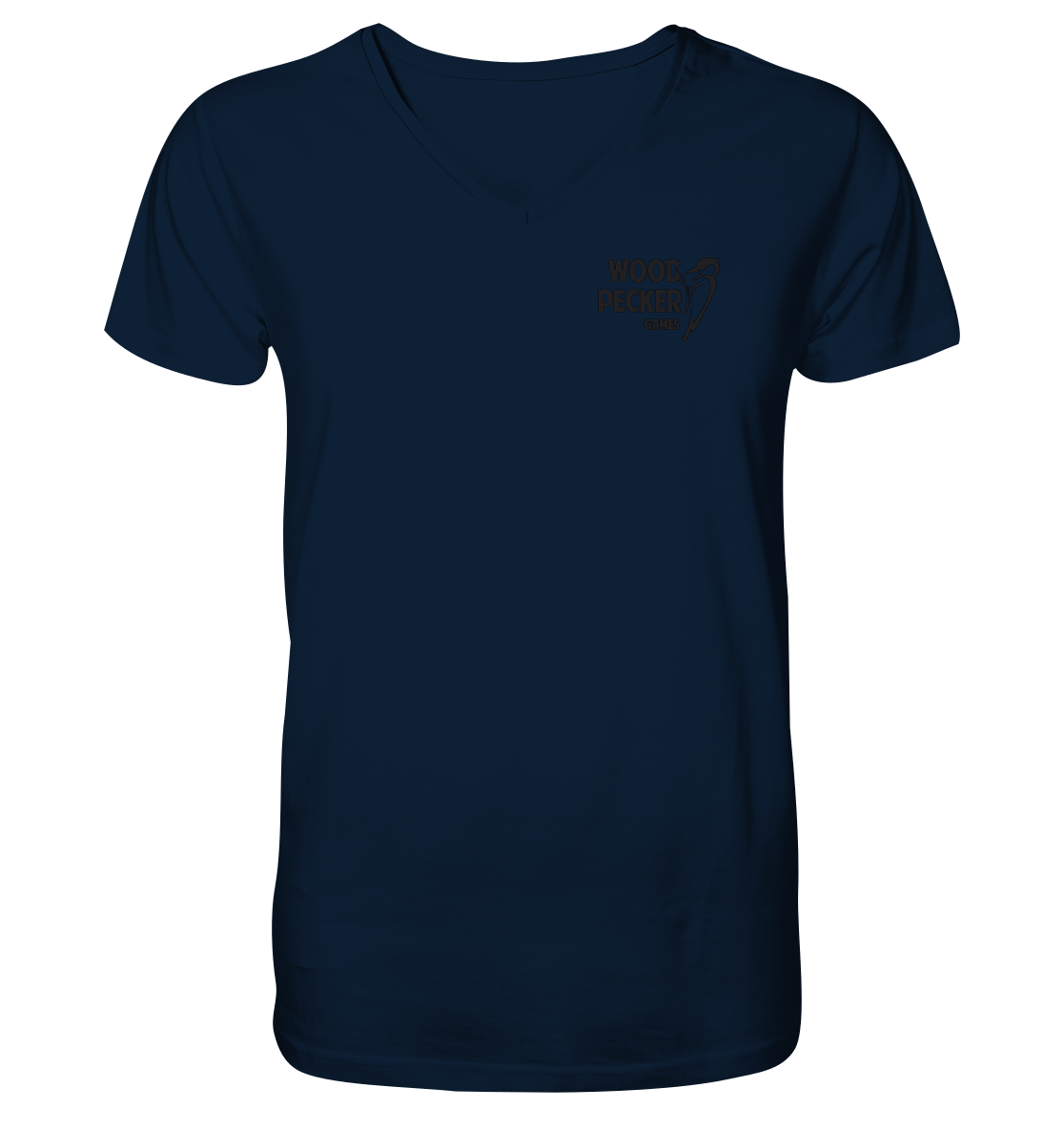 Woodpecker Games Logo - Mens Organic V-Neck Shirt