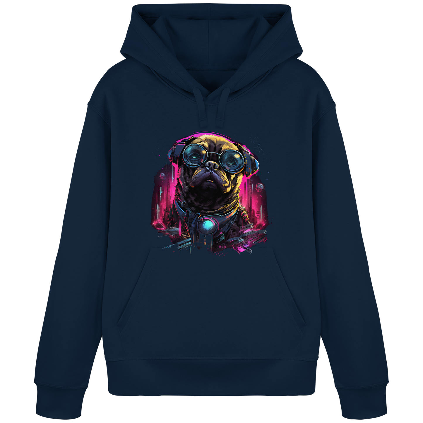 Cyberdog Pug - Organic Basic Hoodie