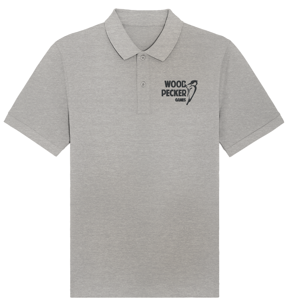 Woodpecker Games Logo - Organic Poloshirt (Stick)