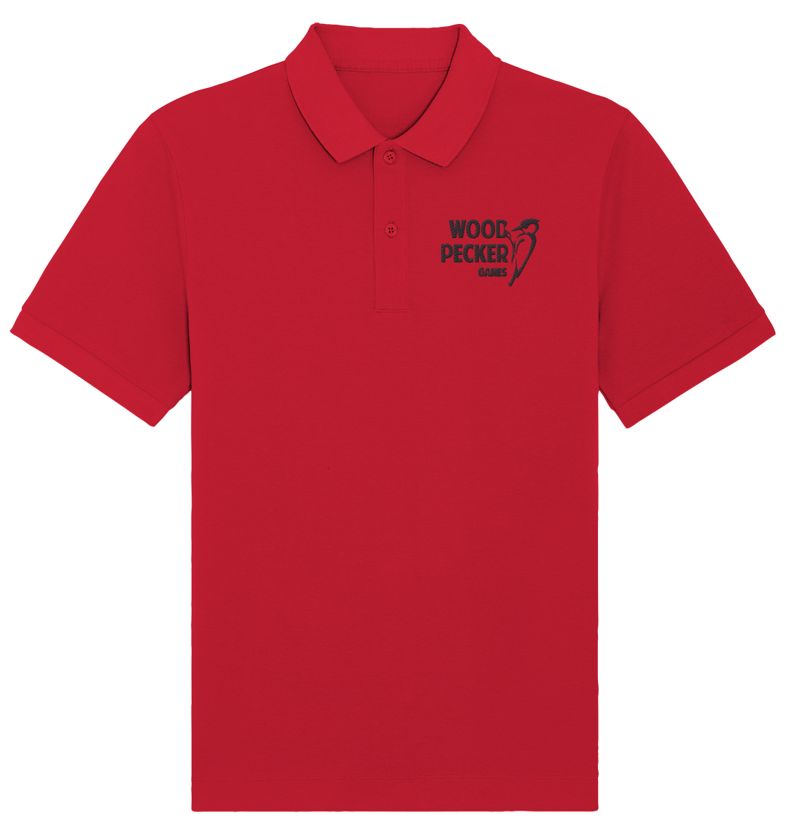 Woodpecker Games Logo - Organic Poloshirt (Stick)